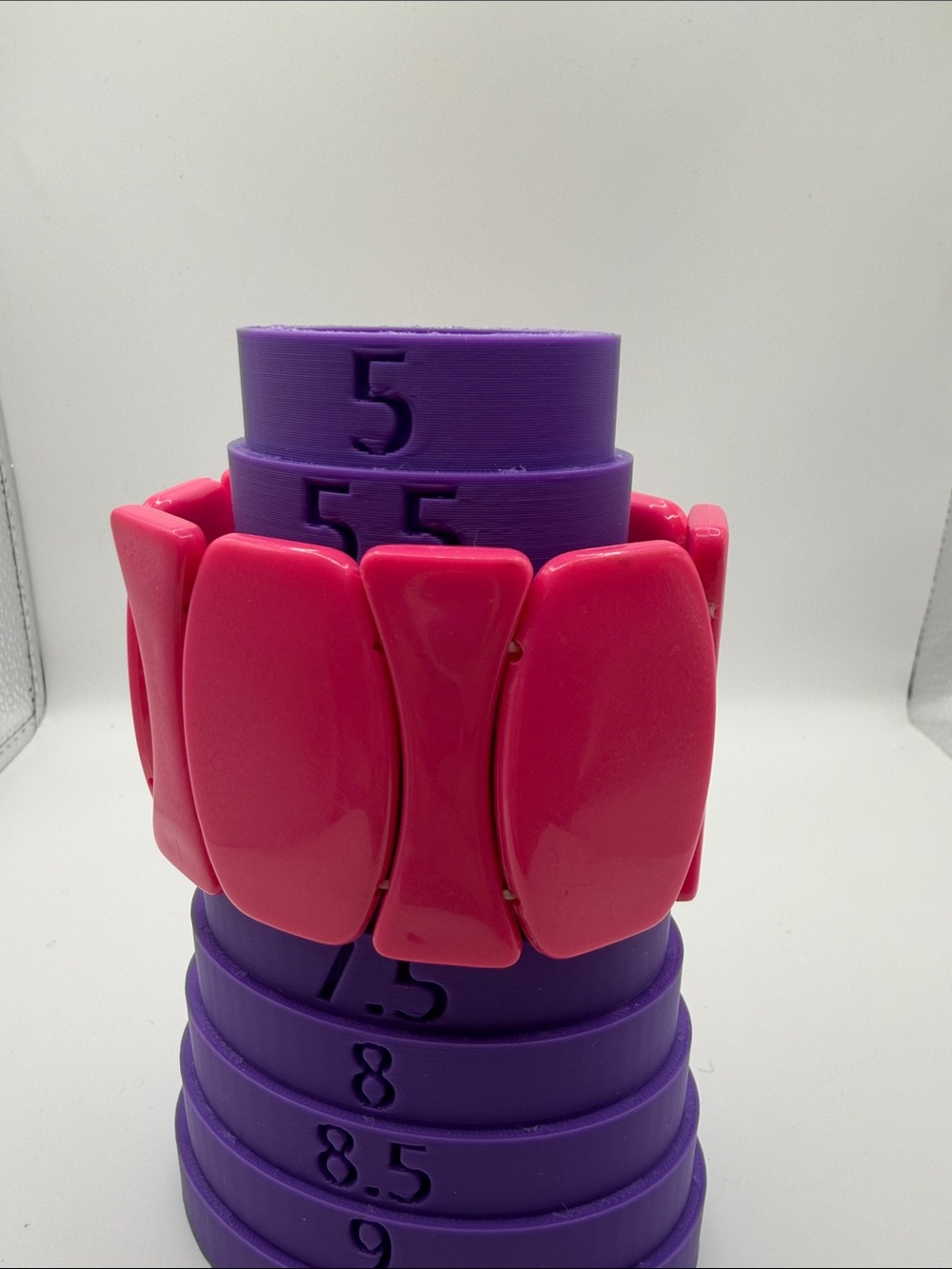Hot Pink Chunky Statement Stretch Bracelet Retro Mod Style